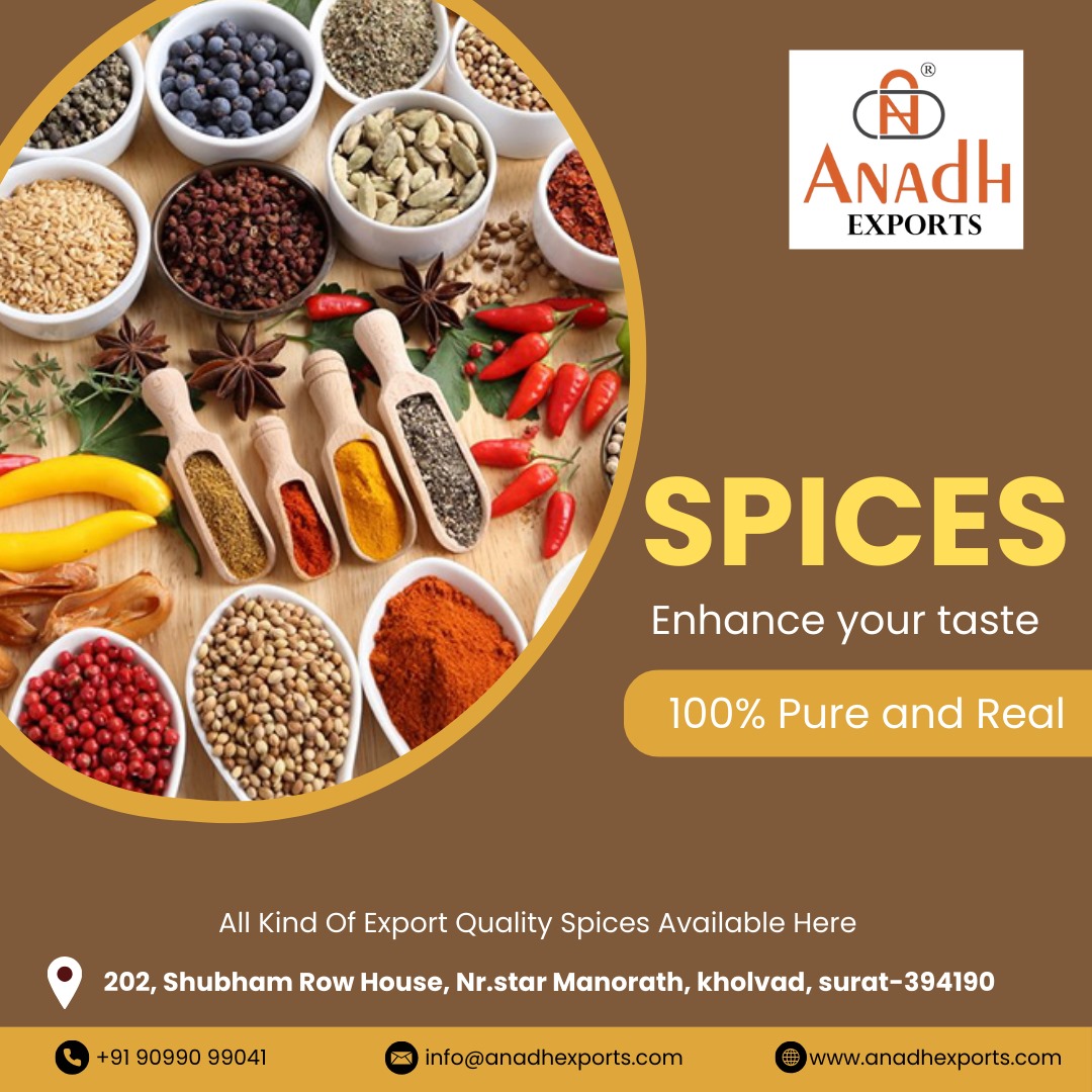 🌶️✨ Embark on a flavorful adventure with our premium spice exports!

#SpiceAdventure #GlobalFlavors #CulinaryJourney #ExoticSpices #FlavorfulCooking #GourmetSpices #CookingWithSpices #PremiumQuality #SpiceUpYourLife #TasteTheWorld