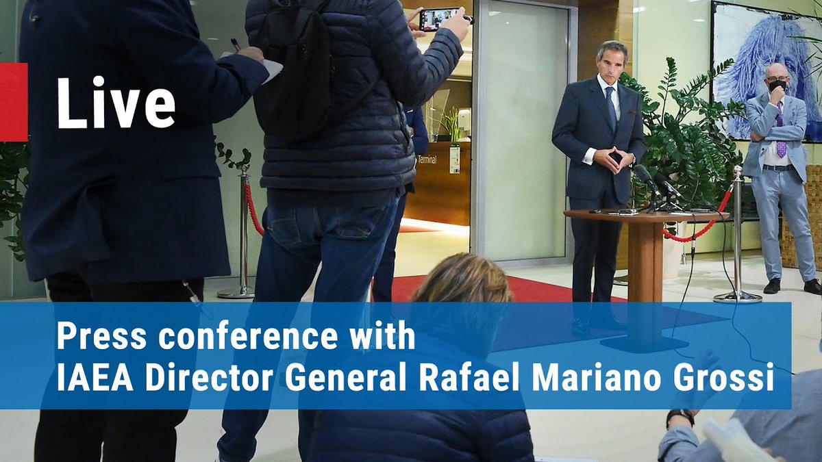 IAEA Director General @rafaelmgrossi to hold a press conference upon his return from #Iran and brief journalists about his official visit and current developments. 📅 Tuesday, 7 May 2024 🕠 Around 5:30 p.m. (CEST, Vienna time) 📽️ LIVE: iaea.org/press/press-co…