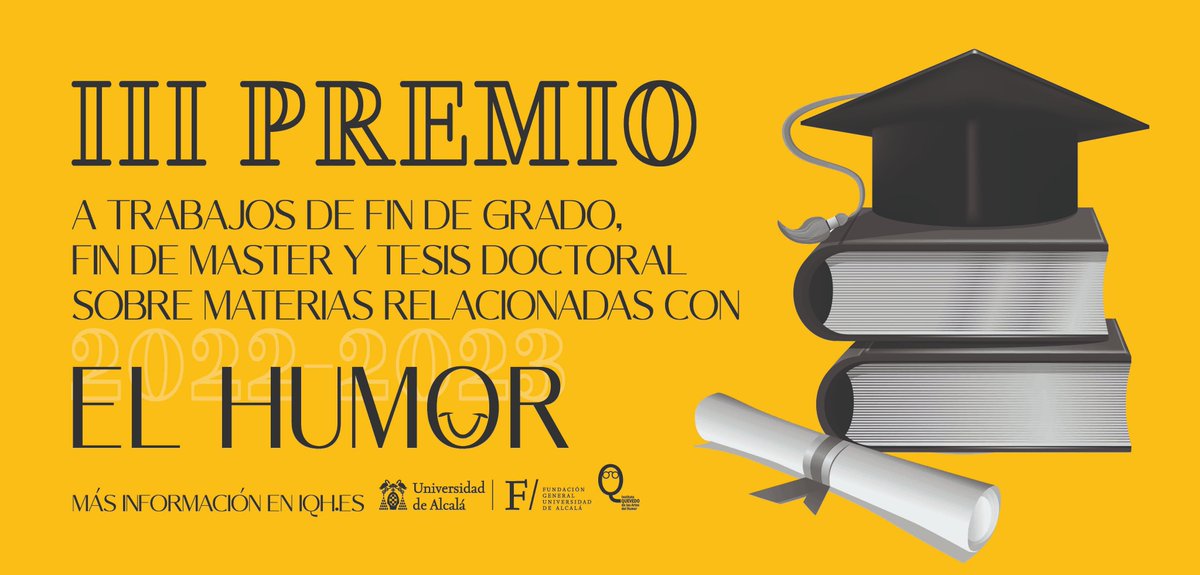 m_horno's tweet photo. Atención a todos/as los que hayáis defendido un trabajo académico sobre materias relacionadas con el humor Aquí hay premio 🤑
@iq_humor https://t.co/LO4a6rDLdk