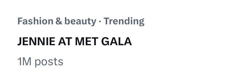 1M posts! keep dropping the tags! 🎯 300 replies under this tweet, let’s go! JENNIE AT MET GALA #JENNIE #MetGala #MetGala2024