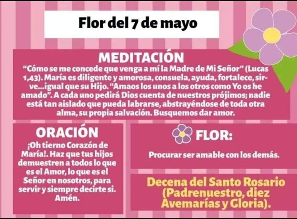 🌹🌹'Procurad ser amables con los demás'🌹🌹 #ConFloresAMaría #MadreRuegaPorNosotros