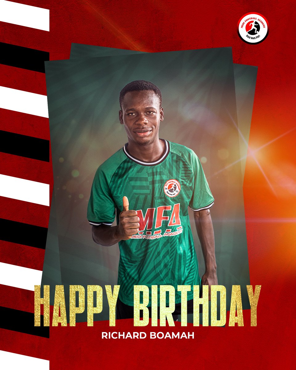 Enjoy your day, Richard... 🎊🎂🎉🎈⚽️🏃❤️ God bless you.😍 
. 
.

#medifootballacademy #BringBackTheLove #football #ghana #youngtalent #gbawe #prideofgbawe #madeingbawe #Birthday #HappyNewYear #african