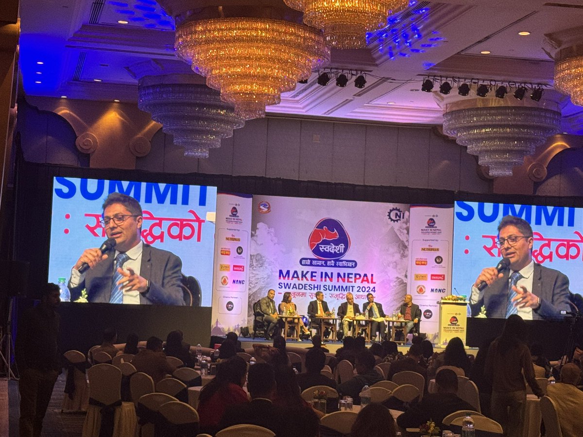 Listening to <a href="/smdahal/">Shesh</a> at Make in Nepal Swadeshi Summit 2024.