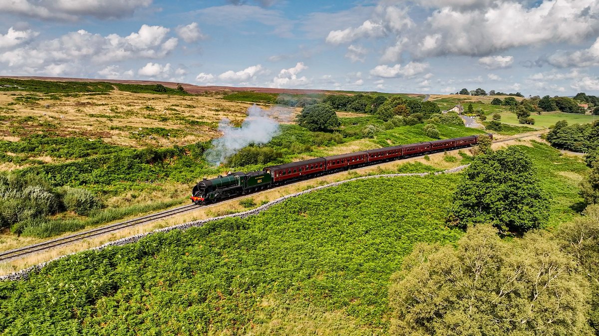 Set off on a journey through time with North Yorkshire Moors Railway! 🚂 Discover the magic of locomotive history in every whistle. All aboard! 🌿 #NYMR #SteamRailway For more info, see below: nymr.co.uk/Listing/Catego…