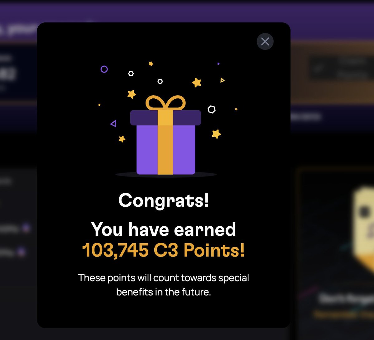 Just received my c3 points together with some PYTH @C3protocol This month is gonna be a lot better!