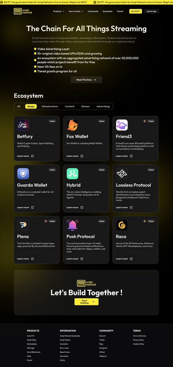script_network's tweet image. Script Network is not only a web3 project focussed around decentralized streaming. 

#ScriptNetwork exists to empower builders, developers, filmmakers, studios and enterprises to maximise their reach through video, and improve their solution through our original protocol. 🤝…