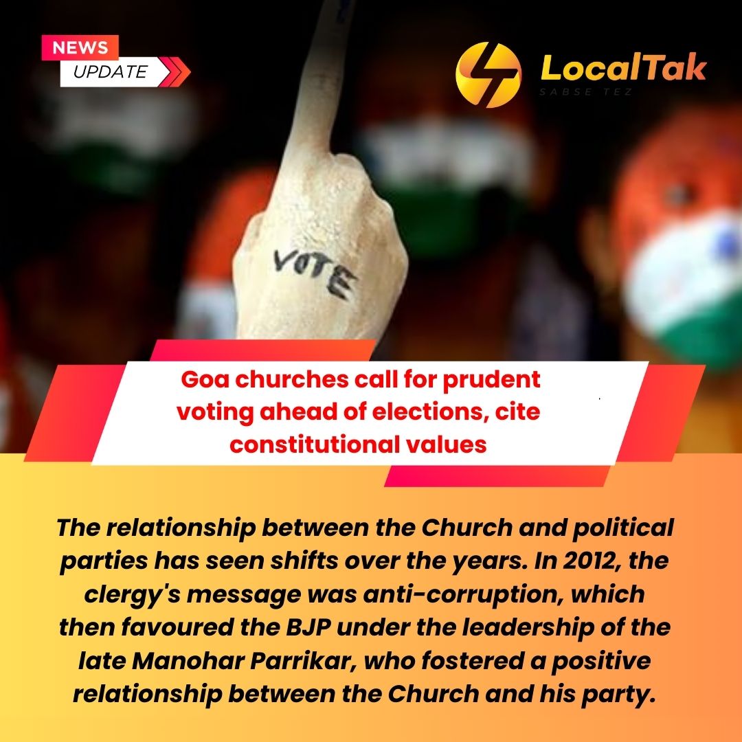 Goa Churches call for Prudent voting ahead of Elections, cite Constitution Values...
.
#goa #loksabha #loksabhaɛlections2024 #electɪoncommɪssɪonofindɪa #election #élection2024 #deshbhakti #chunav #breakingnews