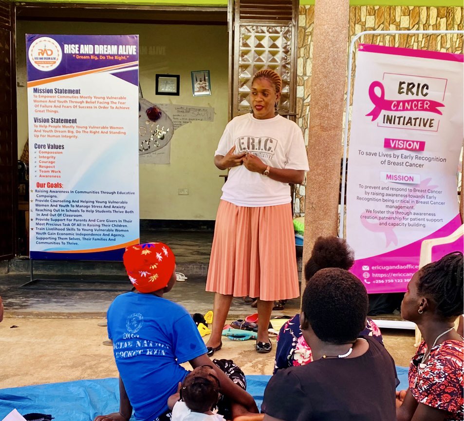 ERICCancerInitv's tweet image. Yesterday we empowered young minds and hearts at Arise and Dream Alive Foundation with crucial breast cancer awareness training.
From debunking myths to teaching self-examinations, we're spreading the message: Early Recognition Is Critical.
#breastcancerawareness
#dectection