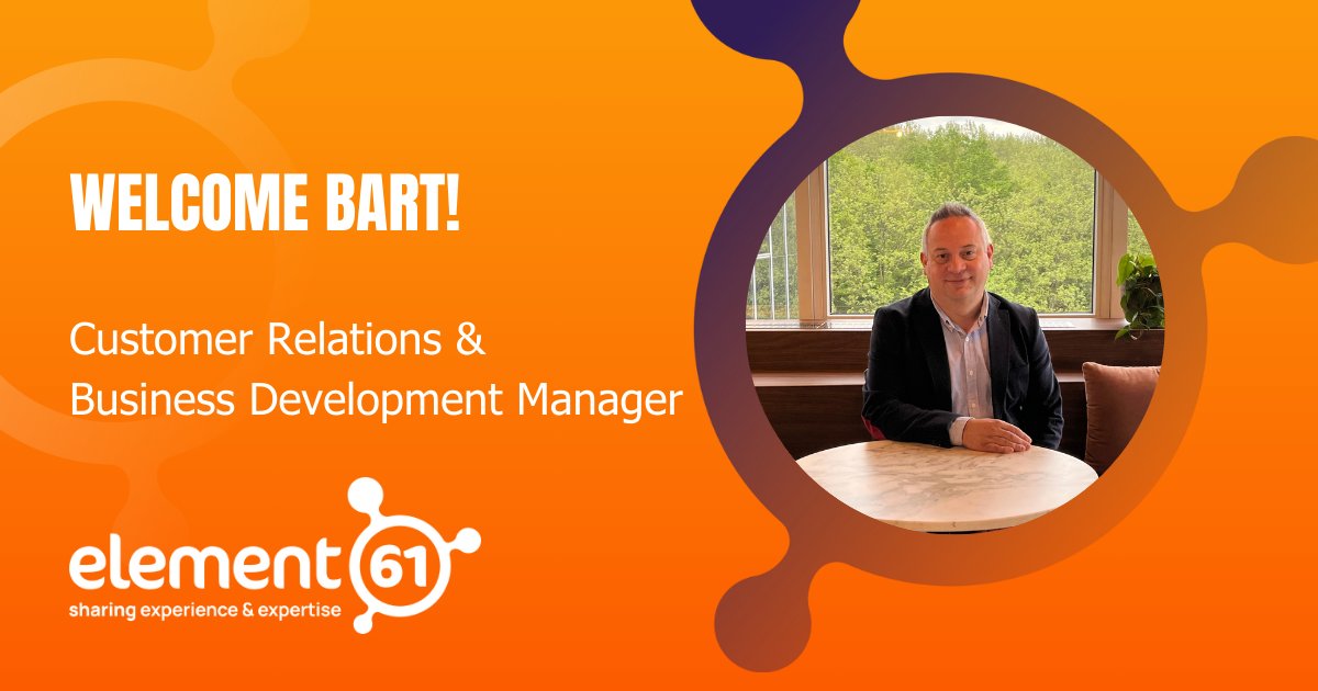 A warm welcome to Bart Robyn, who started this month as a Customer Relations & Business Development Manager.

Read More: e61.be/BartRobyn

#Analytics #DataIntegration #CustomerRelations #Microsoft #Azure #IoT #Qlik

@element61
 #ThoughtLeading #Analytics
 @Moore_Belgium