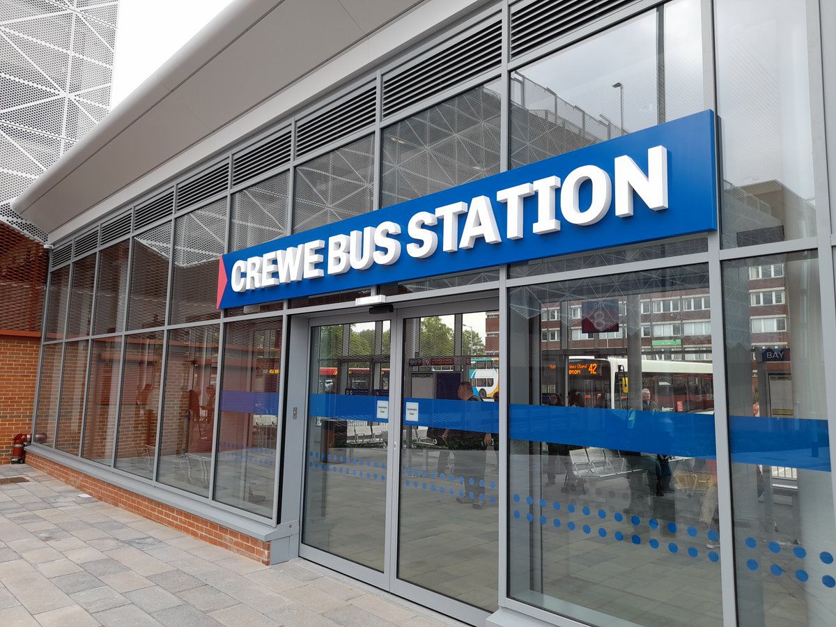 📣 The new Crewe Bus Station opened to passengers this morning following a two-year construction project by @CheshireEast 🚌 #Crewe