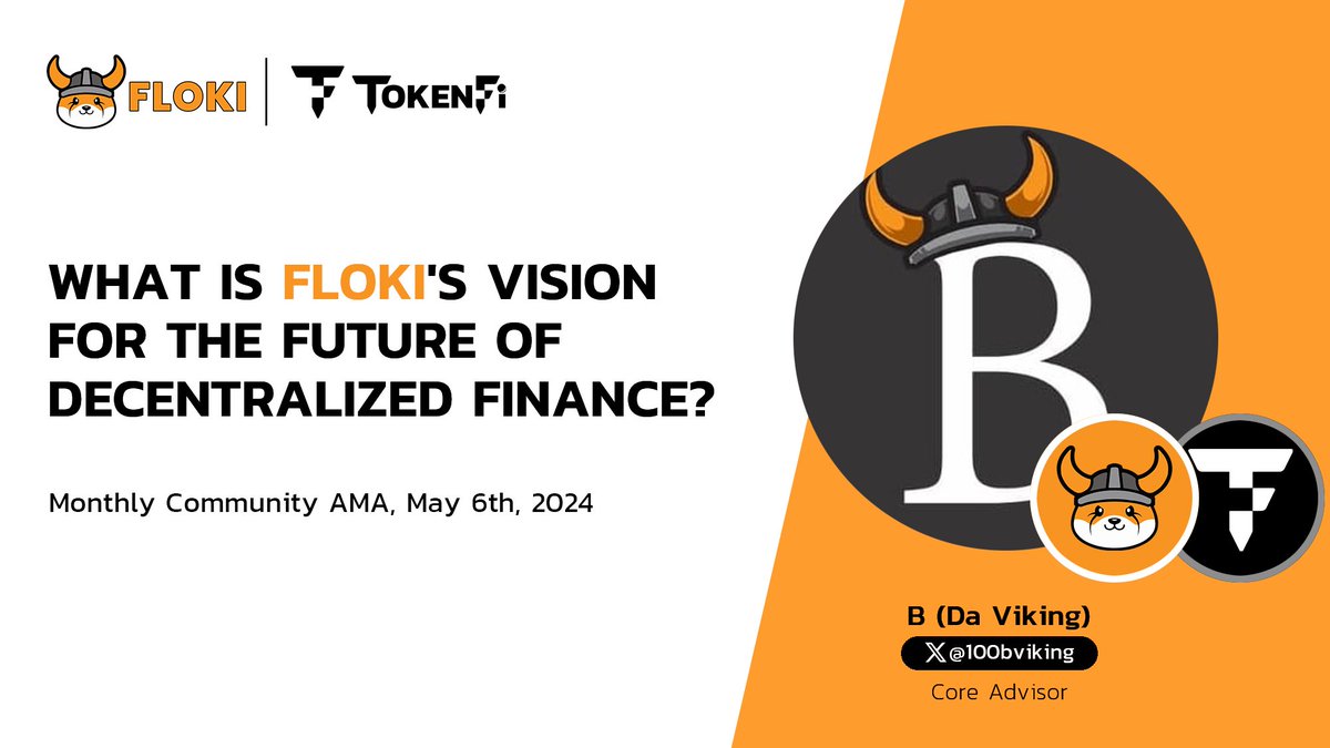 During our most recent monthly community AMA for both #Floki and #TokenFi, a community member inquired about the vision $FLOKI has for the future of decentralized finance, and how it aligns with its core values and mission. Our Core Advisor, B, provided the following response:…