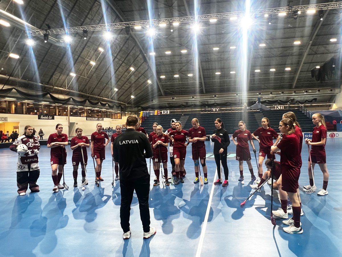 🇱🇻 Juniores aizvada treniņu Lahti sporta centrā #florbols #floorball #u19wfc2024 #thisismystory