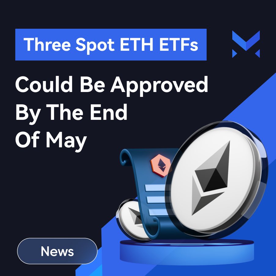 👀 Three spot #ETH #ETFs could be approved by the end of May The deadline for the final decision on #Ethereum #ETF is approaching and SEC is expected to render a verdict to three issuers (VanEck, 21 Shares & ARK, Hashdex) by the end of May. However, most experts are skeptical…