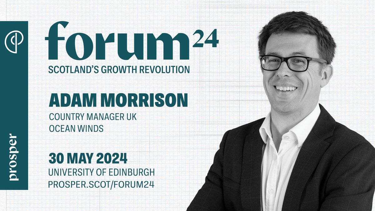 UK Country Manager at Ocean Winds, joins panellists at at #ProsperForum24 to discus how we can get results from a green industrial strategy. 

📢Tickets are selling fast for Scotland's economic forum: prosper.scot/events/forum-2…