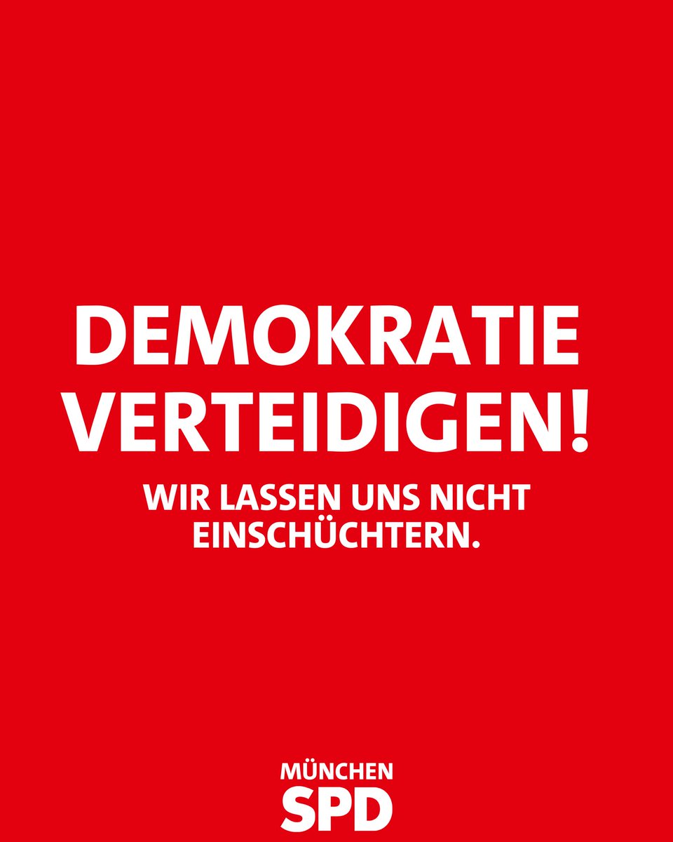 Gemeinsam kämpfen wir weiter für Demokratie und soziale Politik in München, Deutschland und Europa. Wir lassen uns nicht einschüchtern! 

Solidarität mit Matthias Ecke und allen Wahlkämpfer*innen. 🌹 

#gegenRechts #Demokratieverteidigen #MatthiasEcke