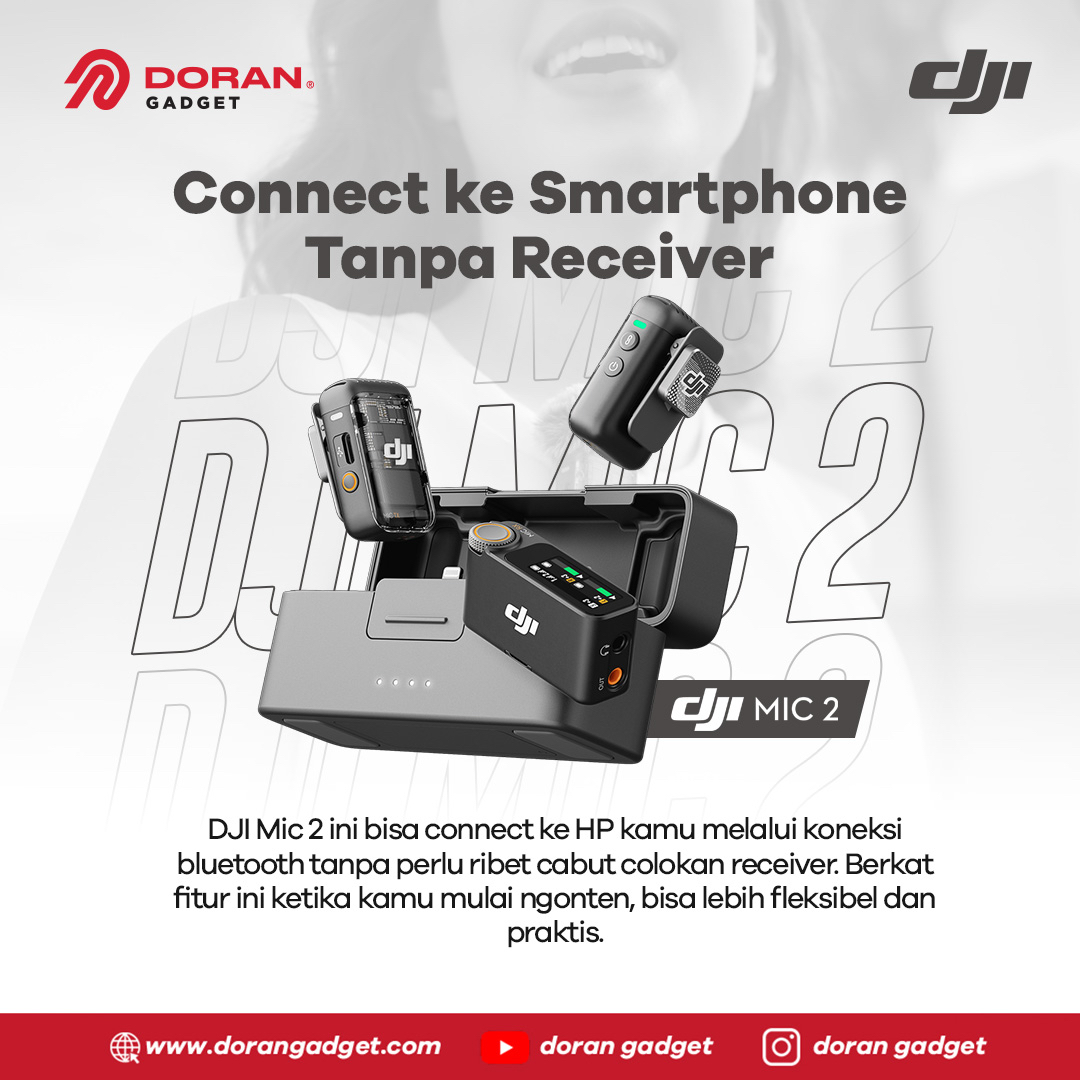 DJI Mic 2, membantu para kreator dapat merasakan pengalaman yang luar biasa, dengan fungsi perekaman berkualitas tinggi, desain yang memudahkan pengguna, dan stabilitas yang luar biasa.⁠
⁠
Dapatkan DJI Mic 2 hanya di Doran Gadget!🤩⁠
⁠
#DoranGadget #DJI # #DJIMIC2