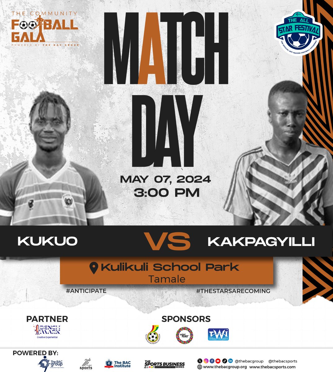 Match day in Tamale!

Kukuo takes on Kakpagyilli in a game that concludes the first round of the #AllStarFestival Community Football Gala.

#TheBACSports