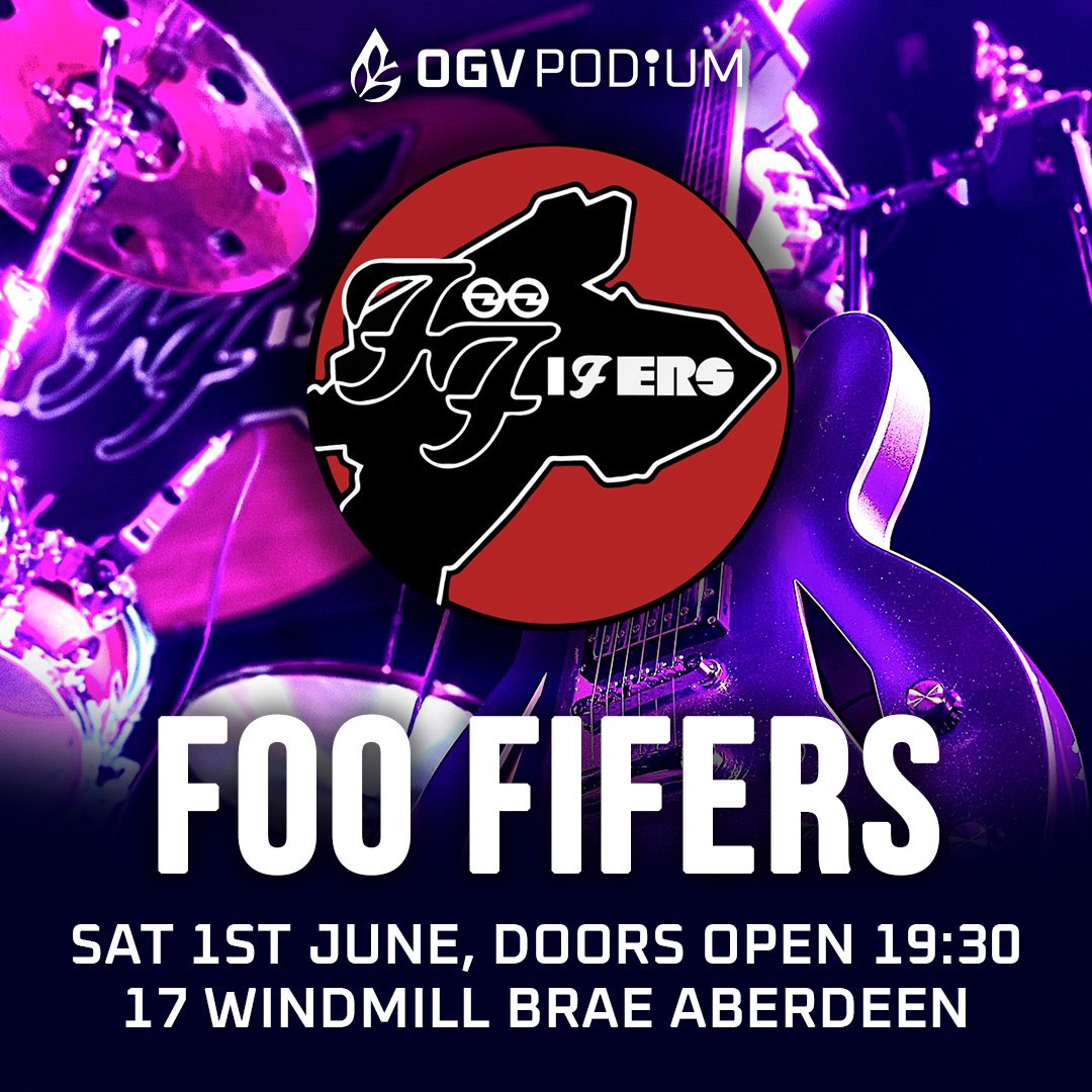 Scotland's Ultimate Foo Fighters Tribute band return to Aberdeen's OGV Podium with all the Rock you need for an awesome Saturday night🤘🏼❤️‍🔥

01.06.2024 at OGV Podium Aberdeen

Tickets: eventbrite.co.uk/e/foo-fifers-f… 🔗

#aberdeen #ogvpodium #foofifers #foofighters #aberdeenshire