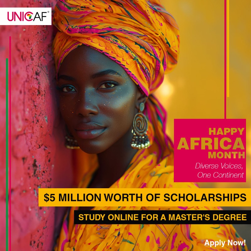 To celebrate Africa month, @Unicaf is offering $5 million worth of scholarships for internationally recognised degrees. Apply now and study online at one of their partner universities 👇 apply.unicaf.org/unicaf/africa-… #Scholarships #highereducation