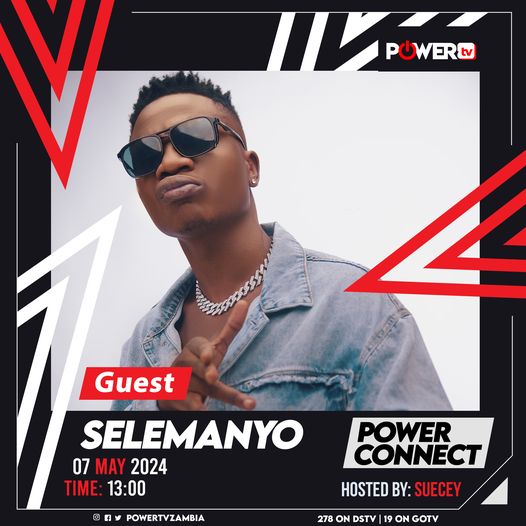 Catch Suecey Chigelo Chaku Kopala on Power Connect with our Guest artist, Selemanyo talking all things music, new single '2Pullz' ft Ndine Emma & Blaq Skeleton, and more at exactly 13:00 C.A.T today. Tune in: DStv 278 | GOtv Zambia 19| GOtv Malawi 22 | My DStv App| My GOtv App|