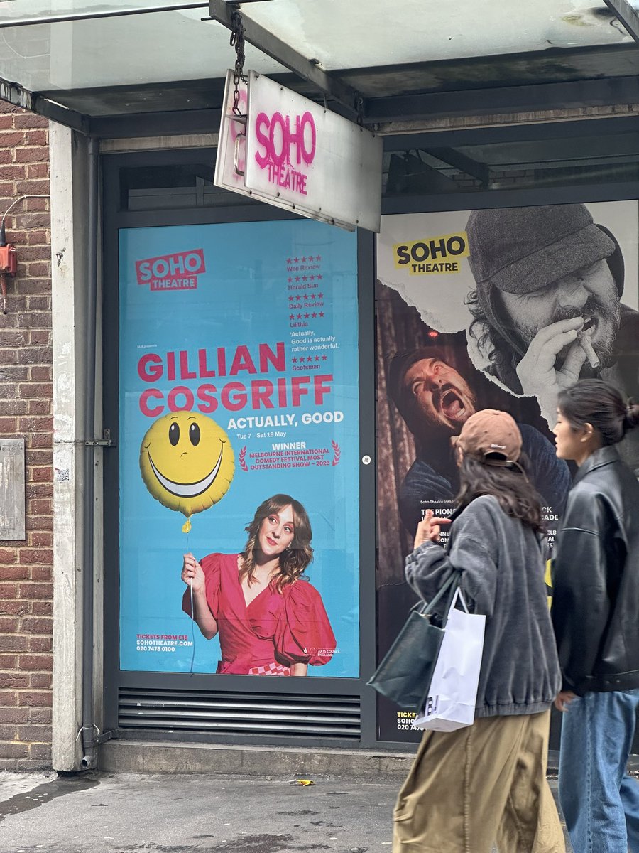 LONDON! My show opens at @sohotheatre tonight. It’s on until the 18th and if you’ve seen it and you like it I’d love you to tell your London mates about it please! I simply do not have enough cousins/old school friends to fill the whole run. sohotheatre.com/events/gillian…