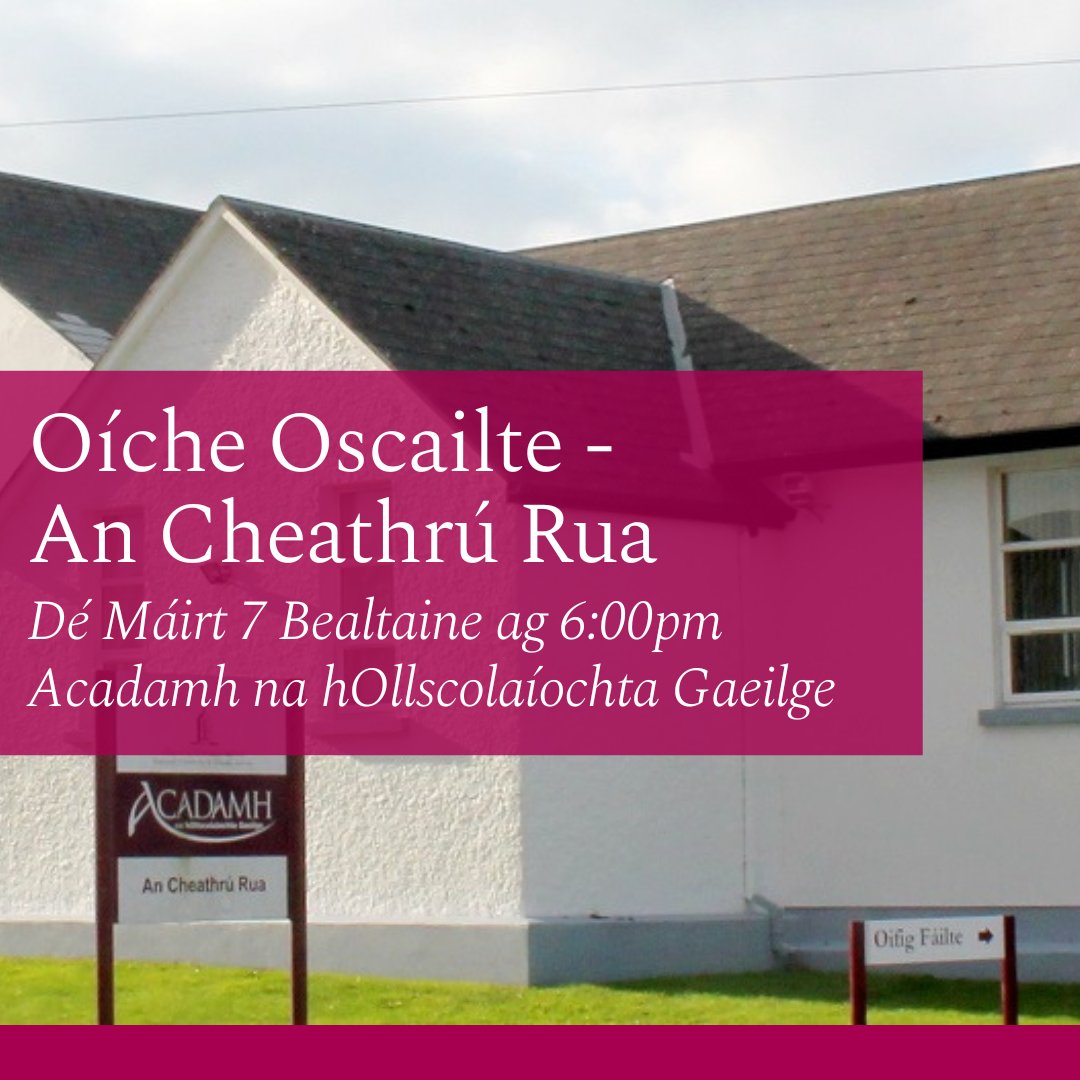 Beidh Oíche Oscailte ar siúl inniu, 7 Bealtaine ag 6pm in Acadamh na hOllscolaíochta Gaeilge, An Cheathrú Rua. Is deis iontach é seo níos mó a fhoglaim faoin gCúrsa Rochtana. Bígí linn! #OpenEvening