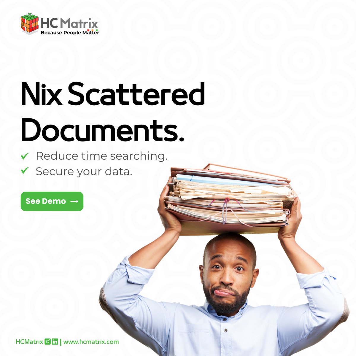 HCMatrix is the best Document Management System (DMS) for your company. with cloud storage, scanning and archiving, categorization and more. we protect your company's sensitive informations. Will you like to know more? Click the link on the bio to request for a demo.
