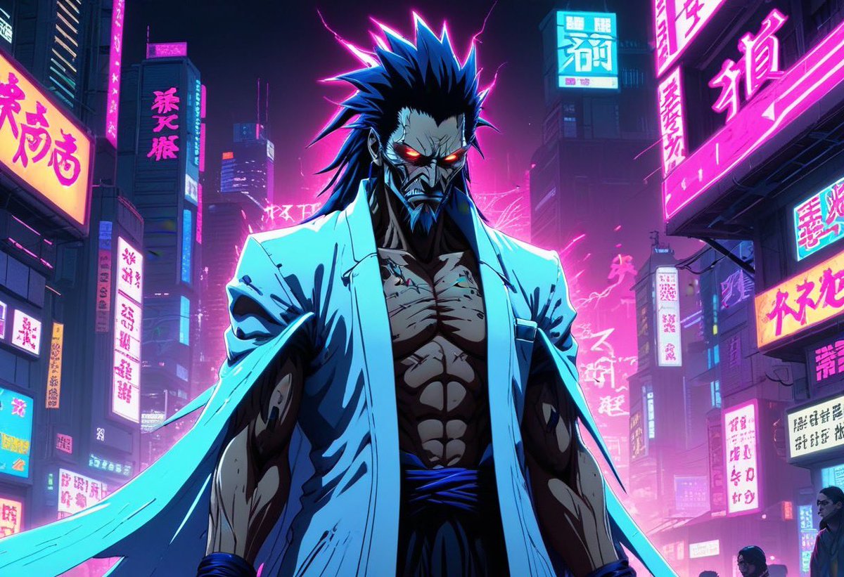 One of my favourite anime character - Bleach's Zaraki Kenpachi in a cyberpunk theme

<a href="/freepik/">Freepik</a> ai image generator is so good 🫶🏼

#GenAI