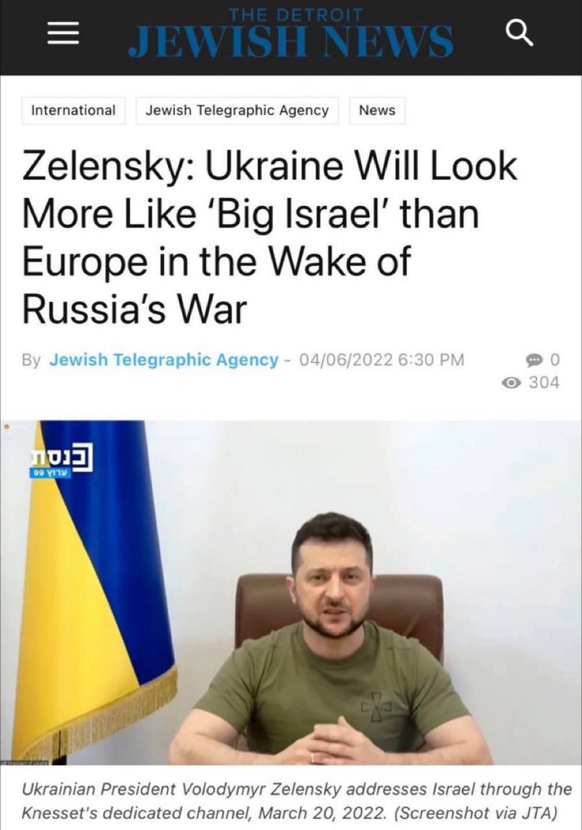 Now we say 'Israel will look more like 'Little Ukraine'....'