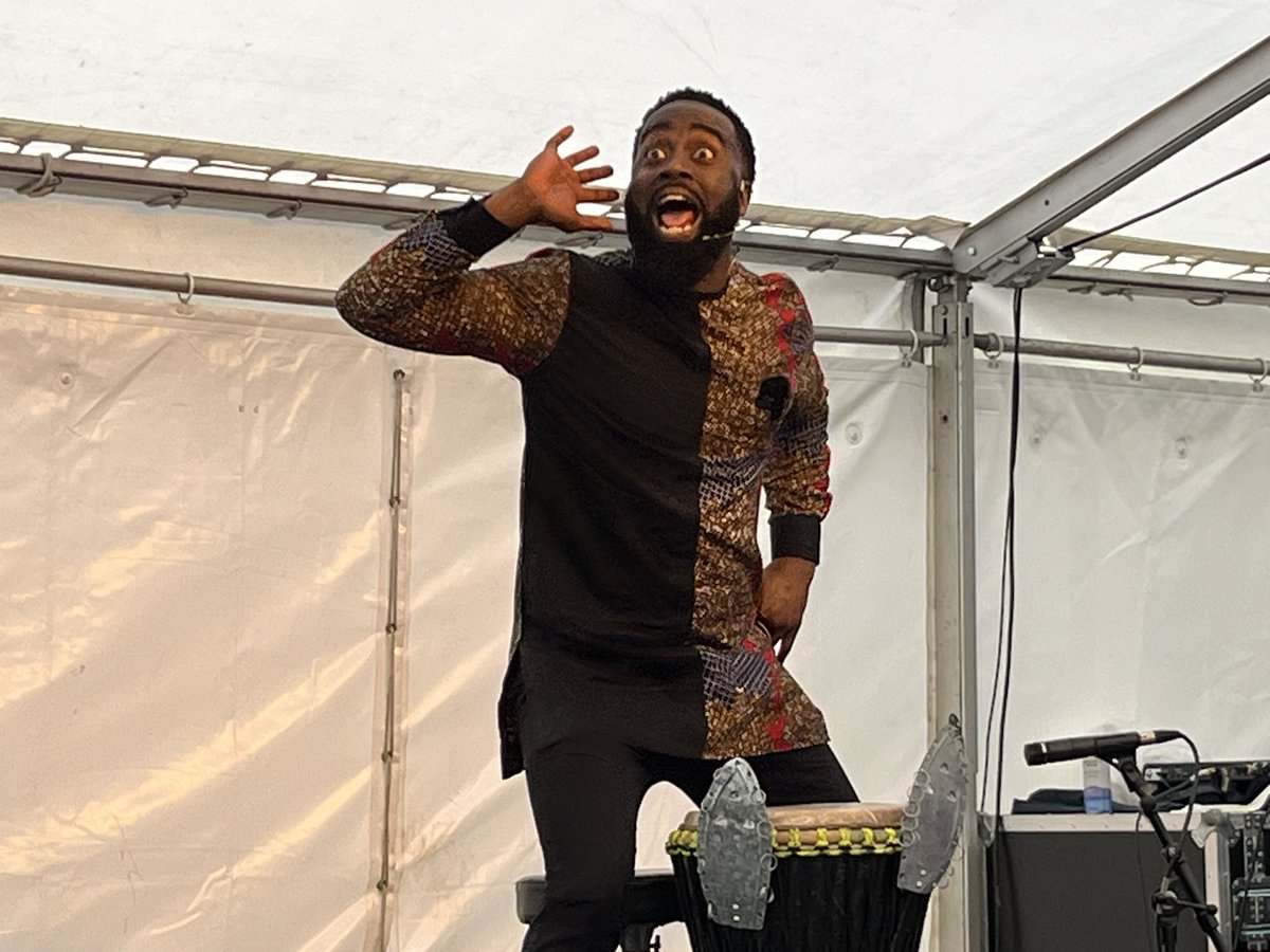 The amazing stories &amp; music of Alim Kamara and Kit Massey’s exceptional Hotclub of Jupiter keeping the family tent bouncing this weekend #cheltjazzfest <a href="/cheltfestivals/">Cheltenham Festivals</a> 
<a href="/alimKamara/">Alim Kamara</a> <a href="/StorieStorieHQ/">STORIE STORIE</a> <a href="/kitmassey/">Kit Massey</a> <a href="/hotclubjupiter/">Hot Club of Jupiter</a>