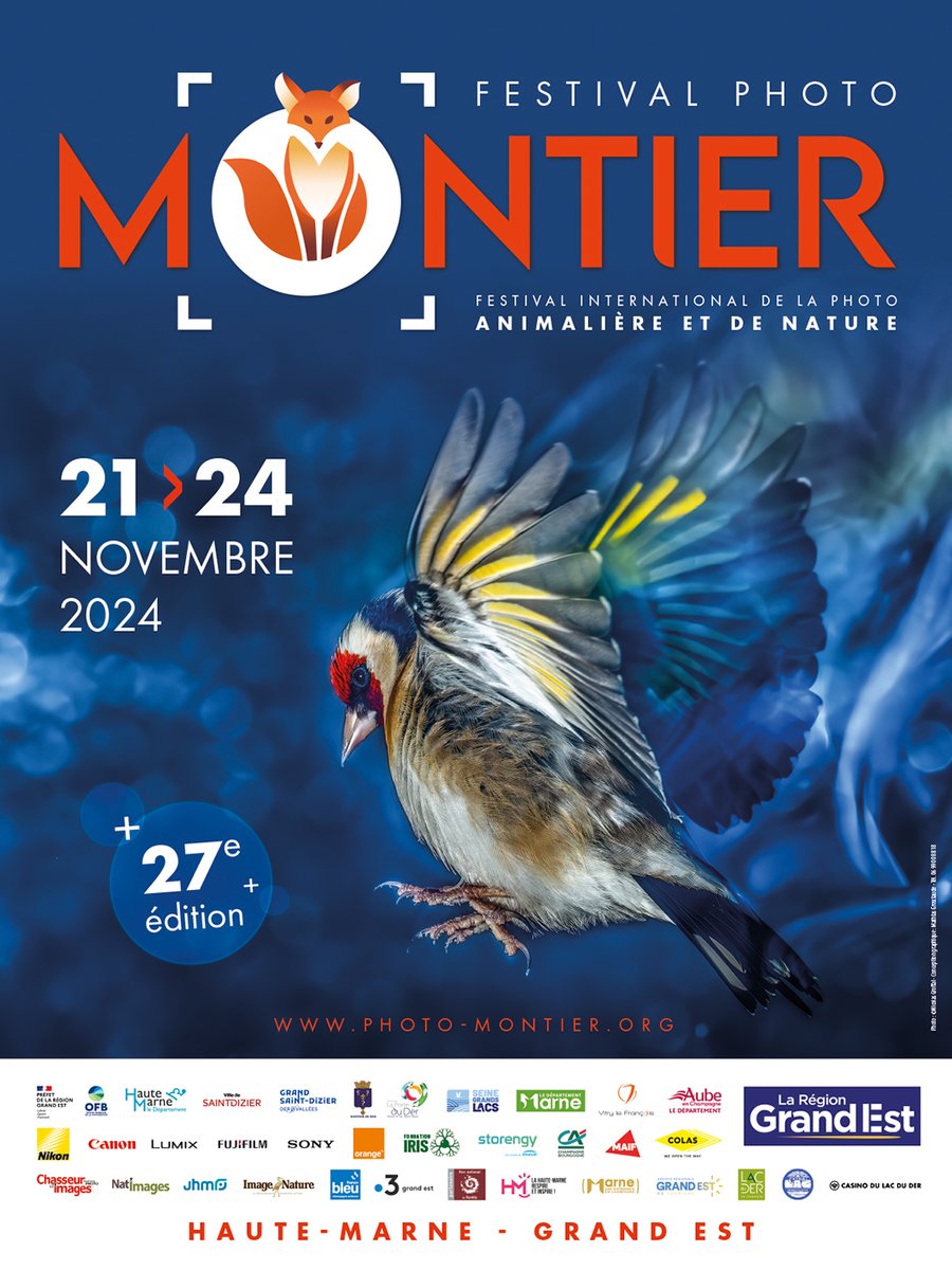 𝗔𝗙𝗙𝗜𝗖𝗛𝗘 𝗢𝗙𝗙𝗜𝗖𝗜𝗘𝗟𝗟𝗘 du <a href="/FestivalMontier/">FestivalPhotoMontier</a> 𝟮𝟬𝟮𝟰 🦊
Ce magnifique Chardonneret élégant est de Nicolas GROFFAL et la maquette a été réalisée par Mathias GROSCLAUDE, graphiste de l'<a href="/AubeDepartement/">Département de l'Aube</a>. Alors ! Version orange ou version blanche ? A vos commentaires 💻