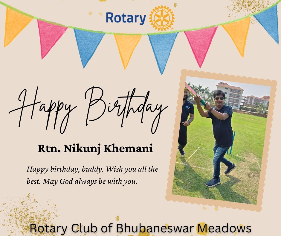 🎉🎈 Happy Birthday to our incredible Rtn. Nikunj Khemani!. Your dedication to service and commitment to making our community a better place truly inspire us all. May your day be filled with love, laughter, and countless blessings.🎉 #HappyBirthday #RCBMeadows #ServiceAboveSelf