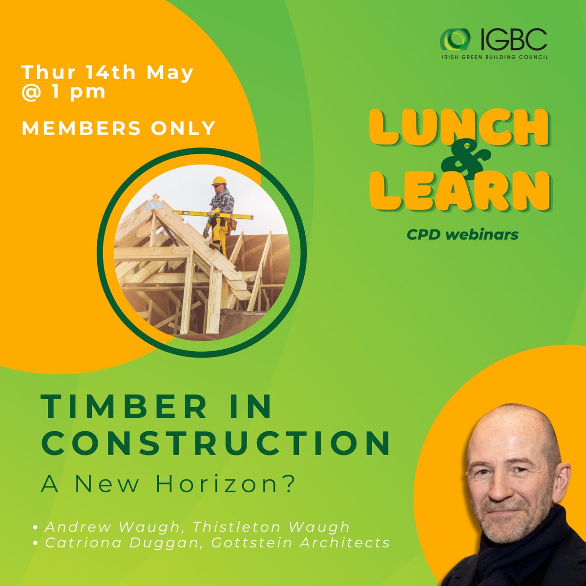 Back to work after a bank holiday? We've got a special treat just for our members! Join our CPD webinar next week, diving into #TimberinConstruction! 🏗️ 📅 Feb 14th, 1 pm. Exclusively for IGBC members. Secure your spot! ➡️ igbc.ie/events/timber-…