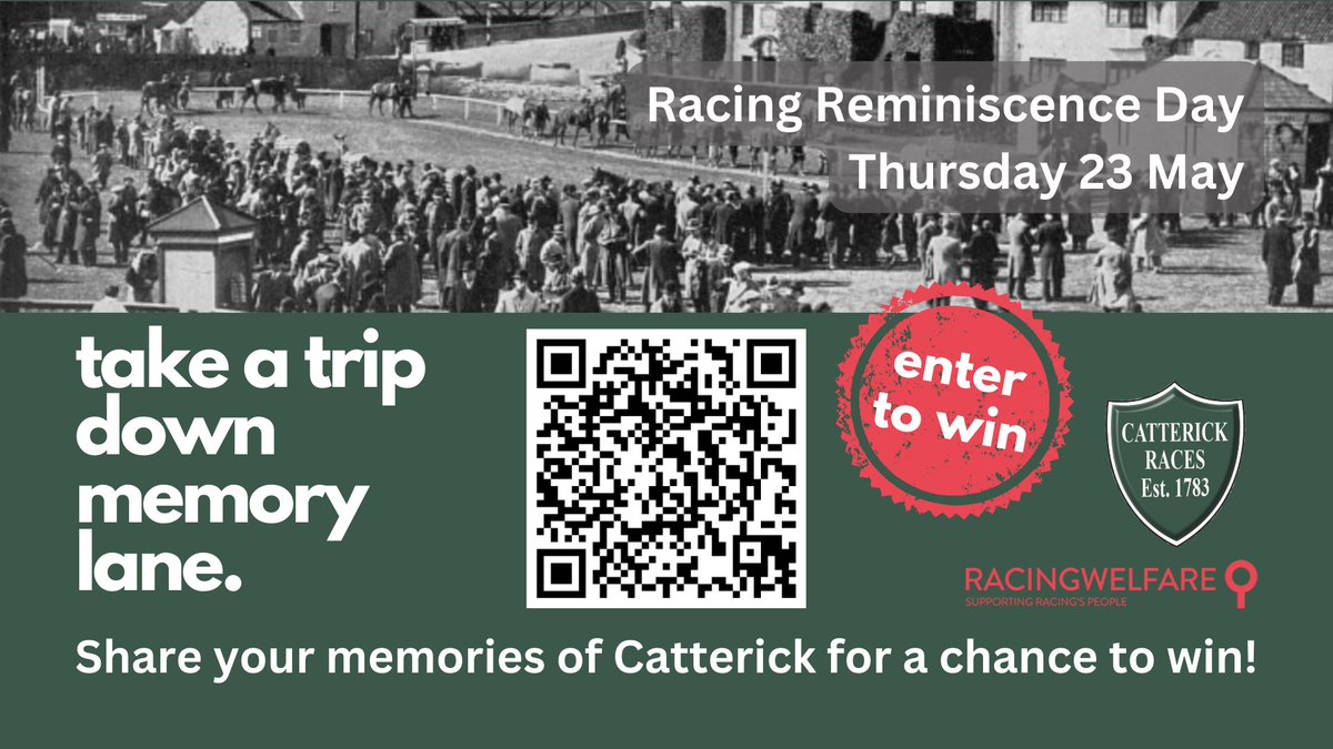 Alongside the racing action on Thursday 23rd May, we'll be celebrating some of the history of racing at Catterick & the local area, and we'd love to hear your memories! Share them here for a chance to win: form.jotform.com/240992787843373 Entries close 17 May.