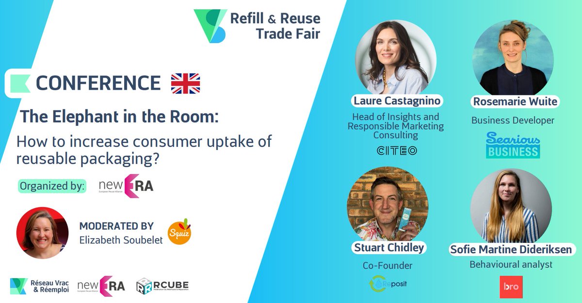 Our Rosemarie will be speaking at the Refill & Reuse Trade Fair in Paris on Monday, 13th May. 🎤 The elephant in the room: how to increase consumer uptake of #reusablepackaging?” 🎟️ Get your ticket here salonduvracetdureemploi.com #SVR24 #ppwr #reuseablepackaging #ReuseAddsUp