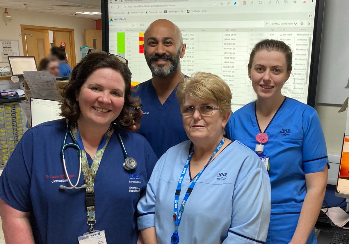 A first for Scotland’s NHS - testing digital system to flag how sick emergency department patients are.

Patientrack patient observations system trialed at University Hospital Monklands by Monklands Replacement Project monklands.org

Full story nhslanarkshire.scot.nhs.uk/news-scottish-…