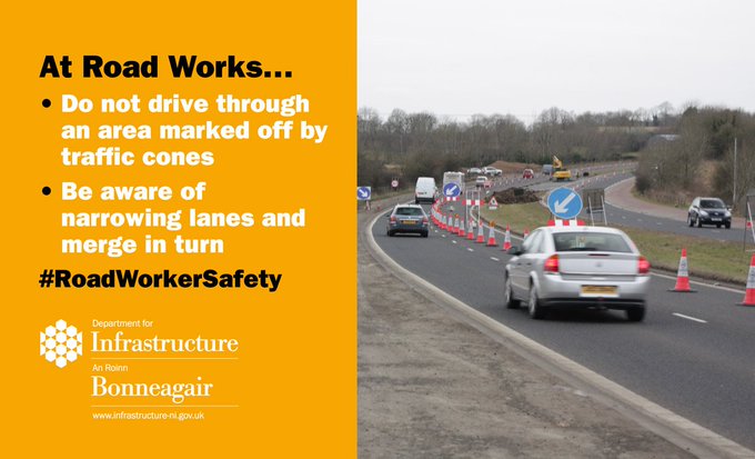 With an increase in roadworks taking place as the weather improves, we are focusing on #RoadWorkerSafety
