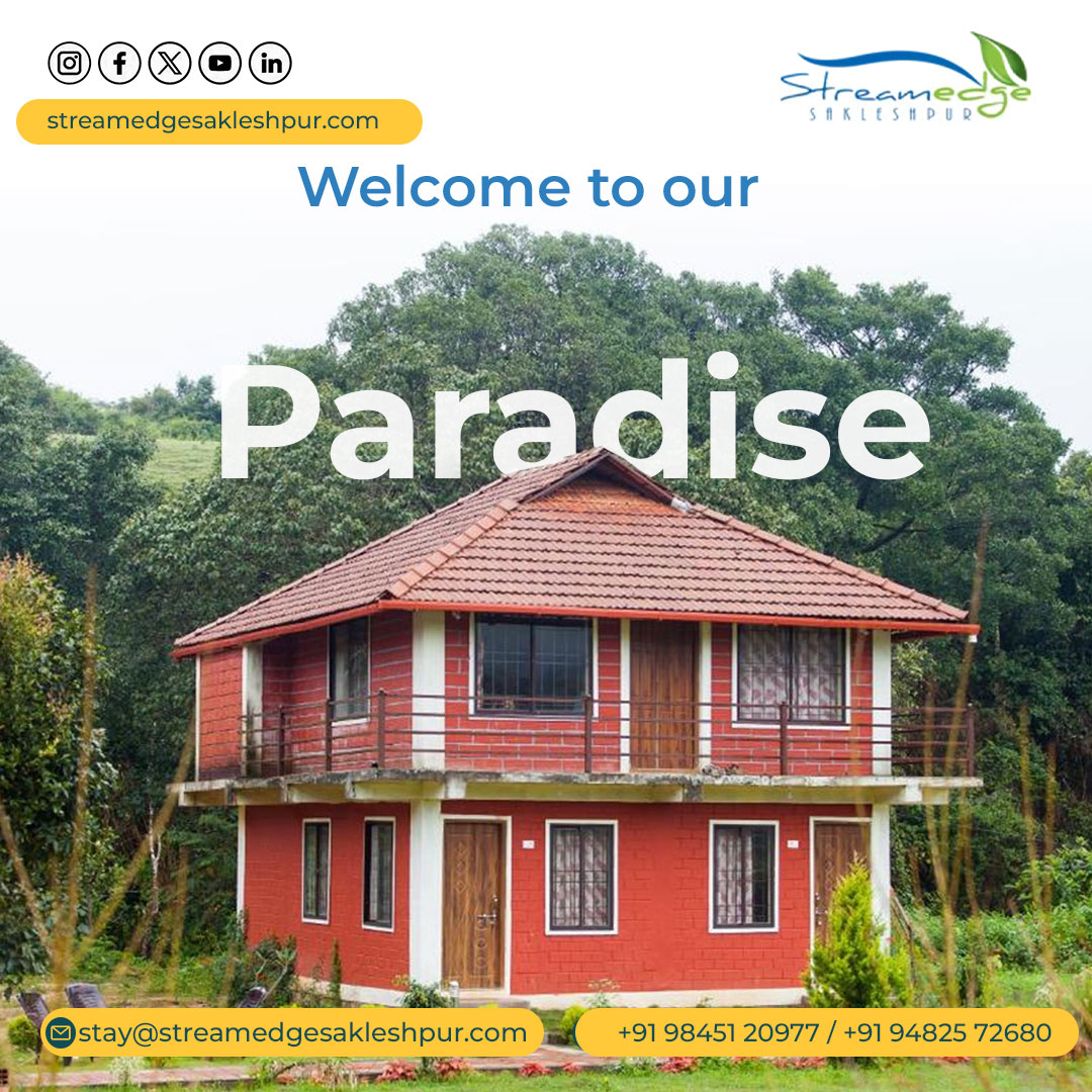 Welcome to our paradise at Streamedge Sakleshpur! Enjoy lush landscapes, tranquil vibes, and an unforgettable stay. Relax and rejuvenate in nature's embrace. Book your peaceful getaway today

#paradiseonearth #welcometoparadise #unforgettablestay #relaxation #homestay #sakleshpur
