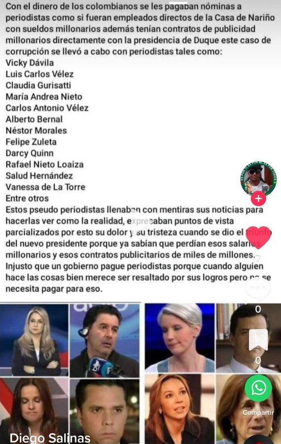 #CorrupcionEs lo que hizo Iván Duque de pagarle 500.000 mil millones de pesos a la prensa corrupta y mafiosa de Colombia, para tapar su nefasto y corrupto gobierno
Vicky davila, Luis Carlos Vélez, Darcy Quinn, RCN, etc