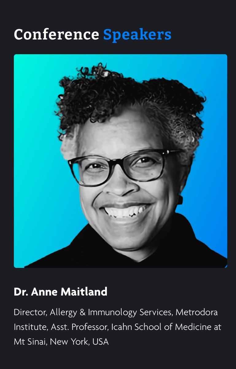 We are not done yet ! 📣 Please say „hello“ to our next speaker at #UniteToFight2024 👋 Here comes Dr. Anne Maitland (@asktheallergist) Dr. Maitland will speak about the price paid when your immune system misfires! We are very pleased to have you on board!