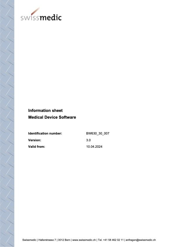 taoexcellence's tweet image. For manufacturers and developers of #medicaldevicesoftware #MDSW in #Switzerland. 🇨🇭
@Swissmedic_ published an updated version of the information MDSW including revisions relating to regulatory requirements and obligations of economic operators. 1/6
swissmedic.ch/dam/swissmedic…