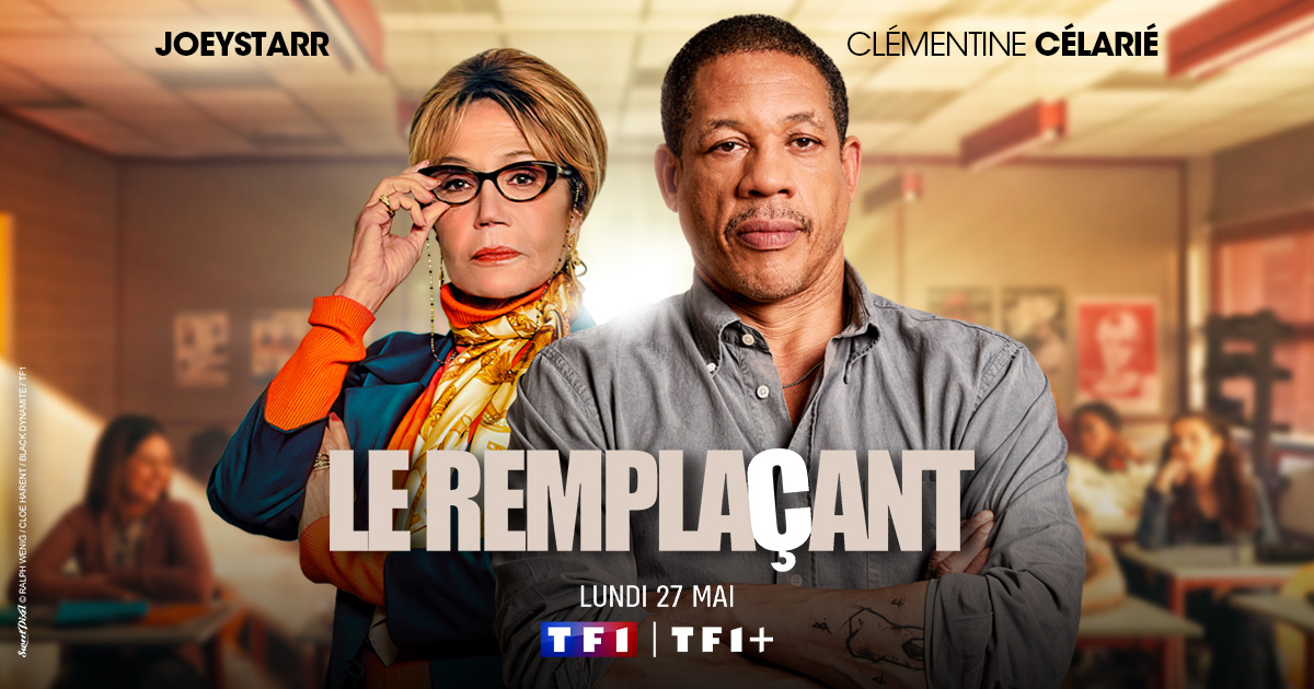 #LeRemplacant est de retour 🔔 Et cette saison, direction l’espace pour les étudiants du lycée professionnel des Landes 🚀 On retrouve Joeystarr et Clémentine Célarié lundi 27 mai sur TF1 et TF1+.