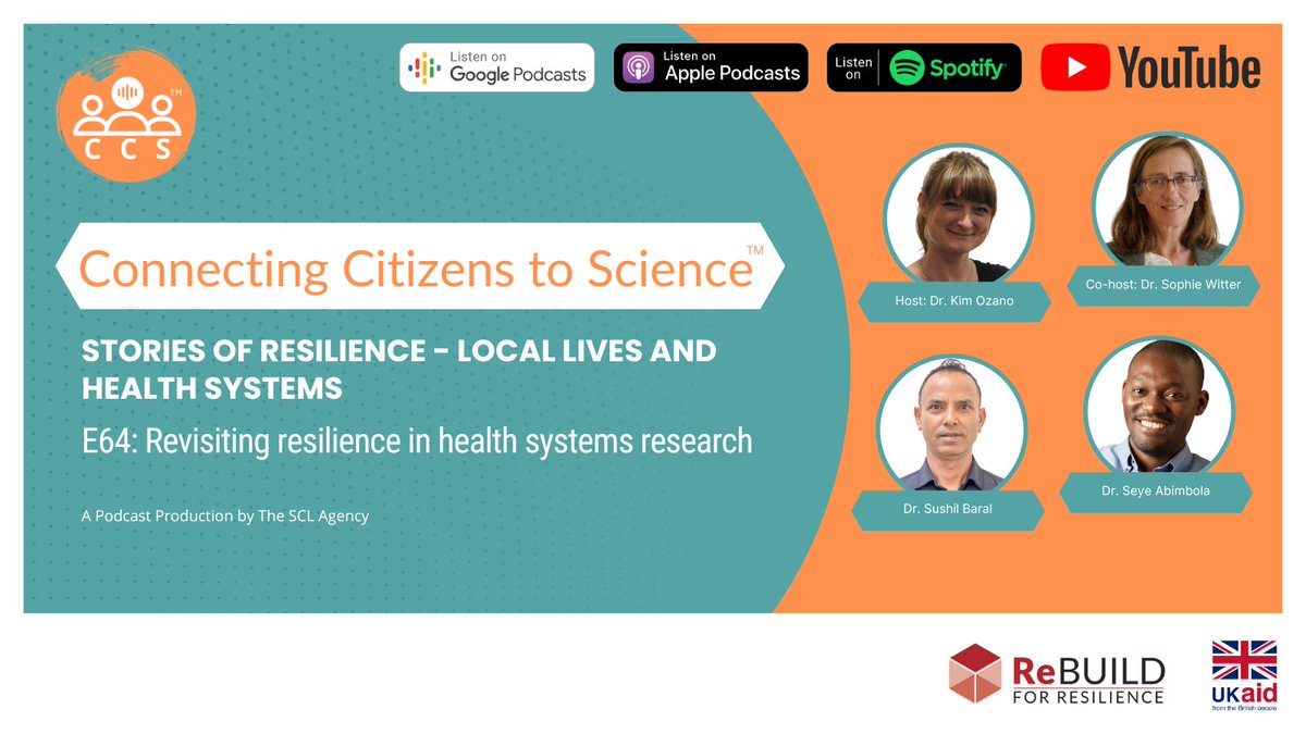 🚀New mini-series! Join us as we explore resilience in health systems. Uncover the layers of robustness necessary for a health system to withstand challenges & shocks. Catch the 1st episode featuring @sophie_witter @sushilbaral @seyeabimbola @ReBUILDRPC bit.ly/CCS_E64