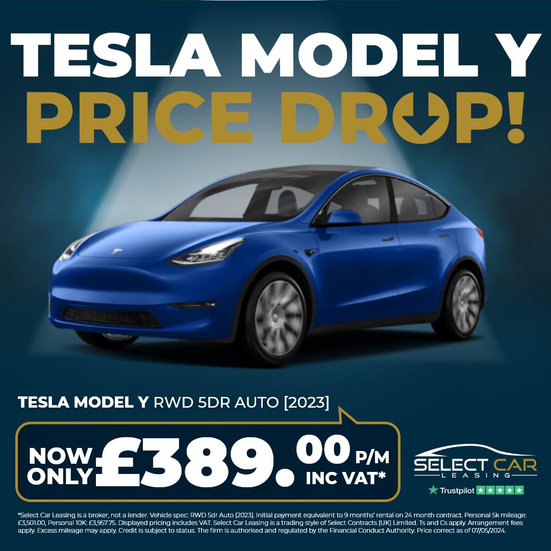 With sleek electric design, the Tesla Model Y is available with June delivery from £389 a month* Click the link to find out more → eu1.hubs.ly/H08-wZJ0 *Price correct as of posting