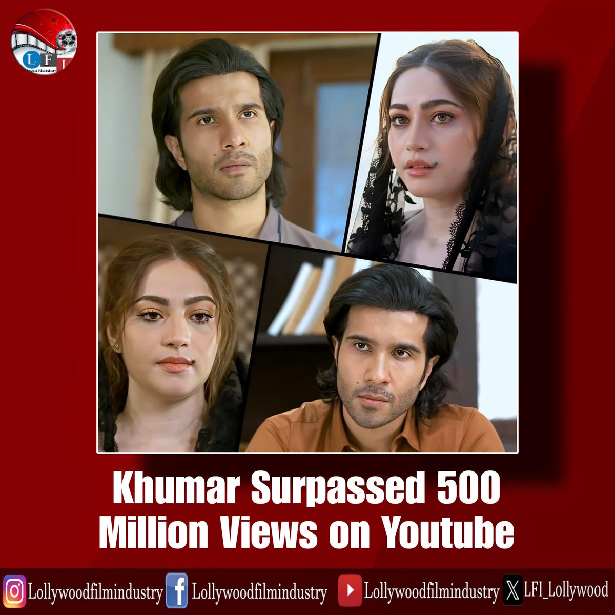 Feroze Khan and Neelum Muneer Starrer 'Khumar' Surpassed 500 Million Views on Youtube. #khumar #FerozeKhan #NeelamMuneer #Drama #lollywood #LollywoodFilmindustry