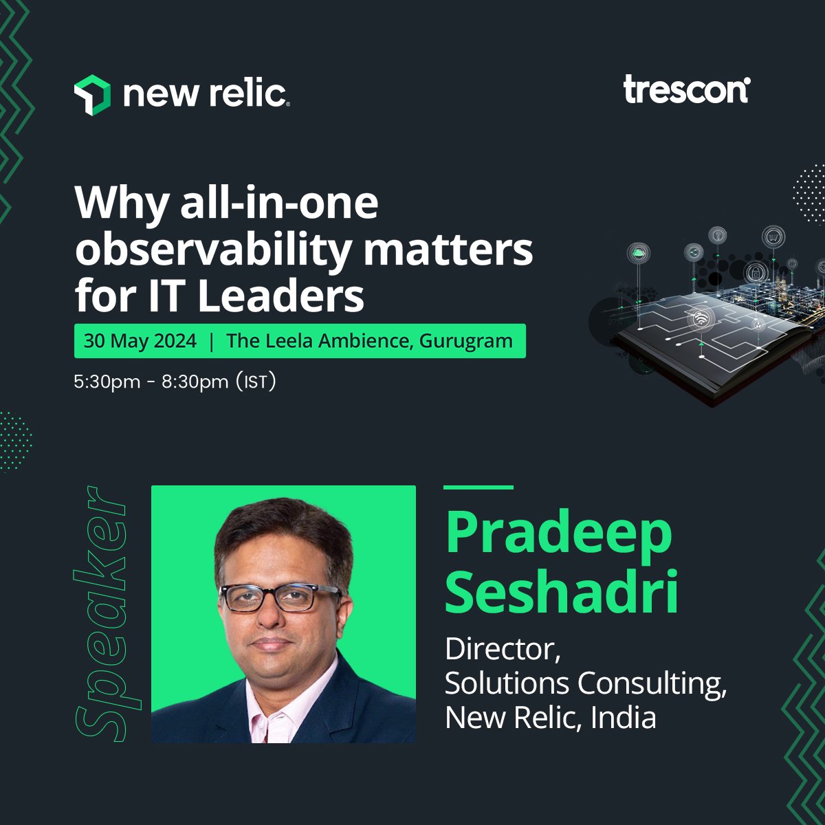 Meet Pradeep Seshadri as Moderator in @newrelic’s session, where he'll explore the role of observability in achieving cost efficiency and operational excellence.

Reserve your spot today: hubs.li/Q02wjFt-0

#newrelic #trescon