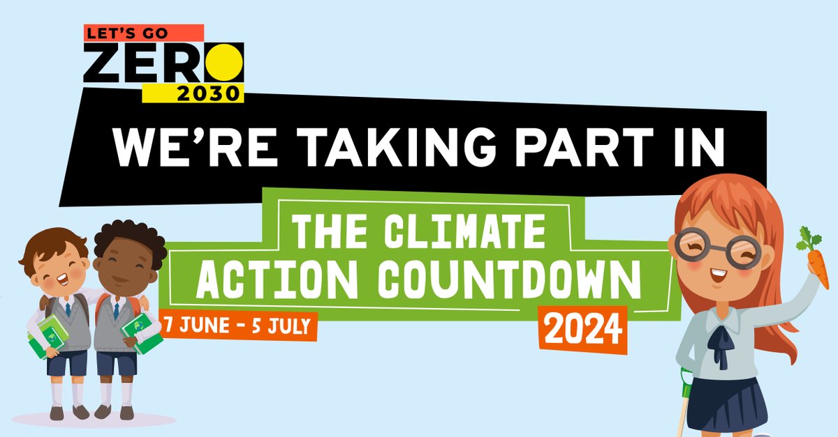 The #ClimateActionCountdown is coming soon! 🌍 We’re signed up to be a part of something big! Teachers, students, parents, friends - there's a role for everyone! 💚 Get with @LetsGo_Zero 👉 bit.ly/3xkAQFQ