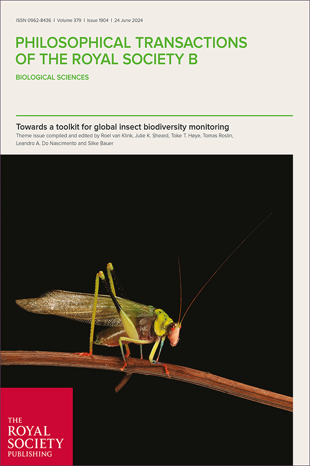 A new #PhilTransB theme issue showcases cutting-edge advancements in the fields of DNA sequencing, computer vision, acoustic monitoring and radar for use in #insect #biodiversity monitoring. Read more: bit.ly/PTB1904