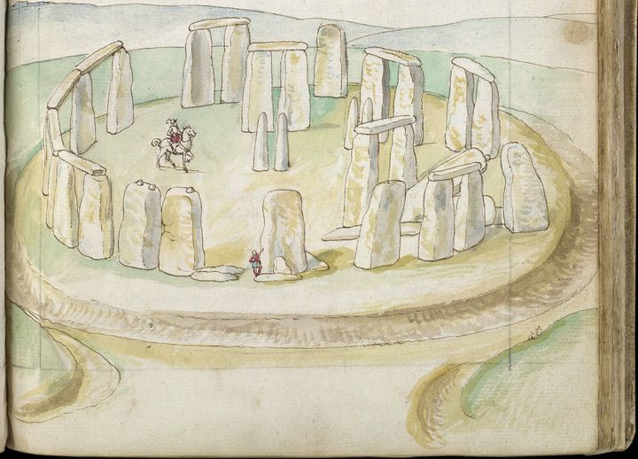 This is the earliest known realistic depiction of Stonehenge. It was painted in watercolour by Flemish artist Lucas de Heere some time between 1573 and 1575.