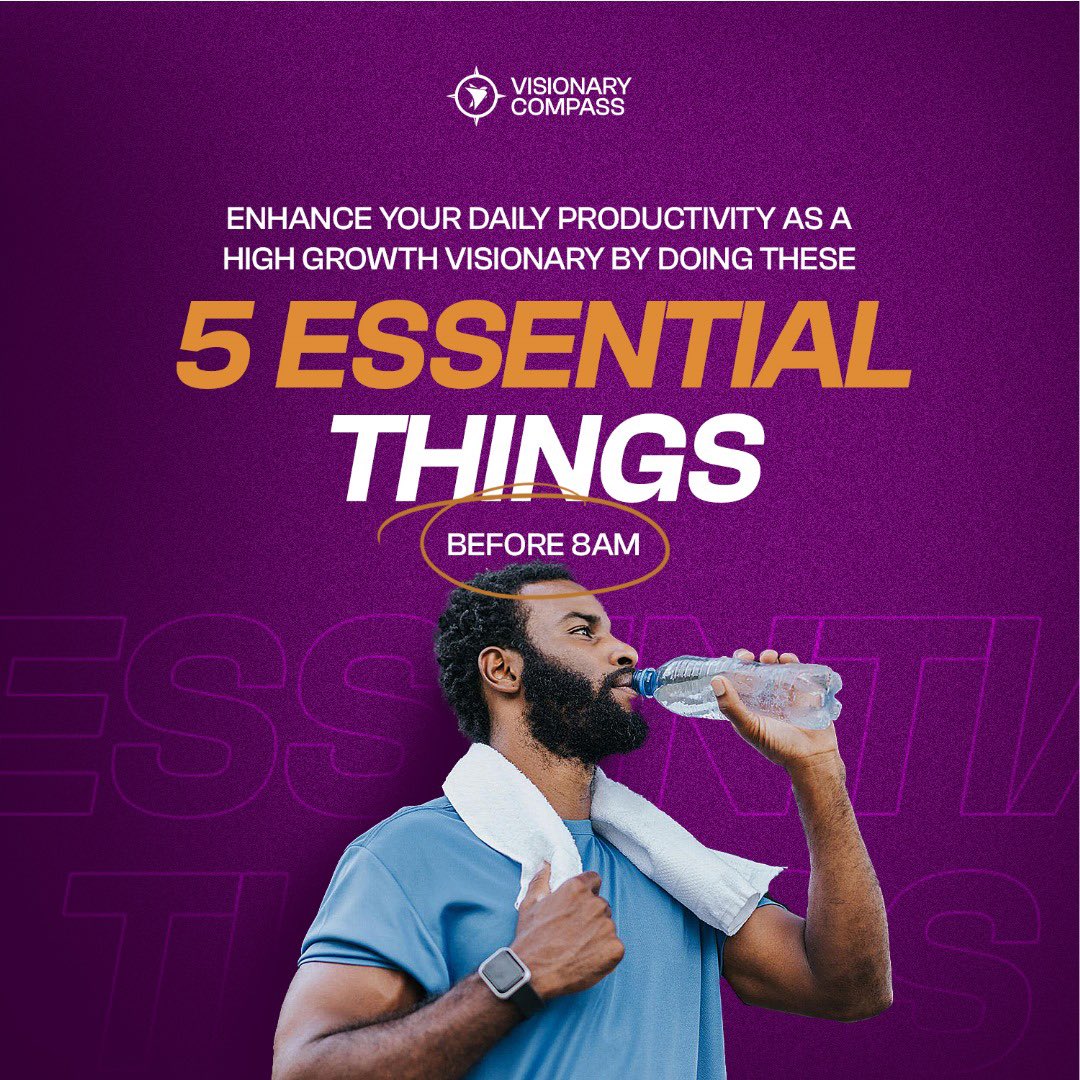 VCAP_by_DDK's tweet image. Kickstart your day with purpose and positivity. 

Boost your productivity, set yourself up for success and get a headstart on your goals. 

#VCAP #VisionaryCompass #ProductivityTips #SuccessMindset #MorningRoutine